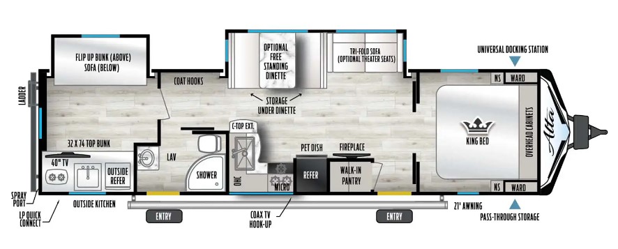 2024 EAST TO WEST RV ALTA 3150KBH, , floor-plans-day image number 0